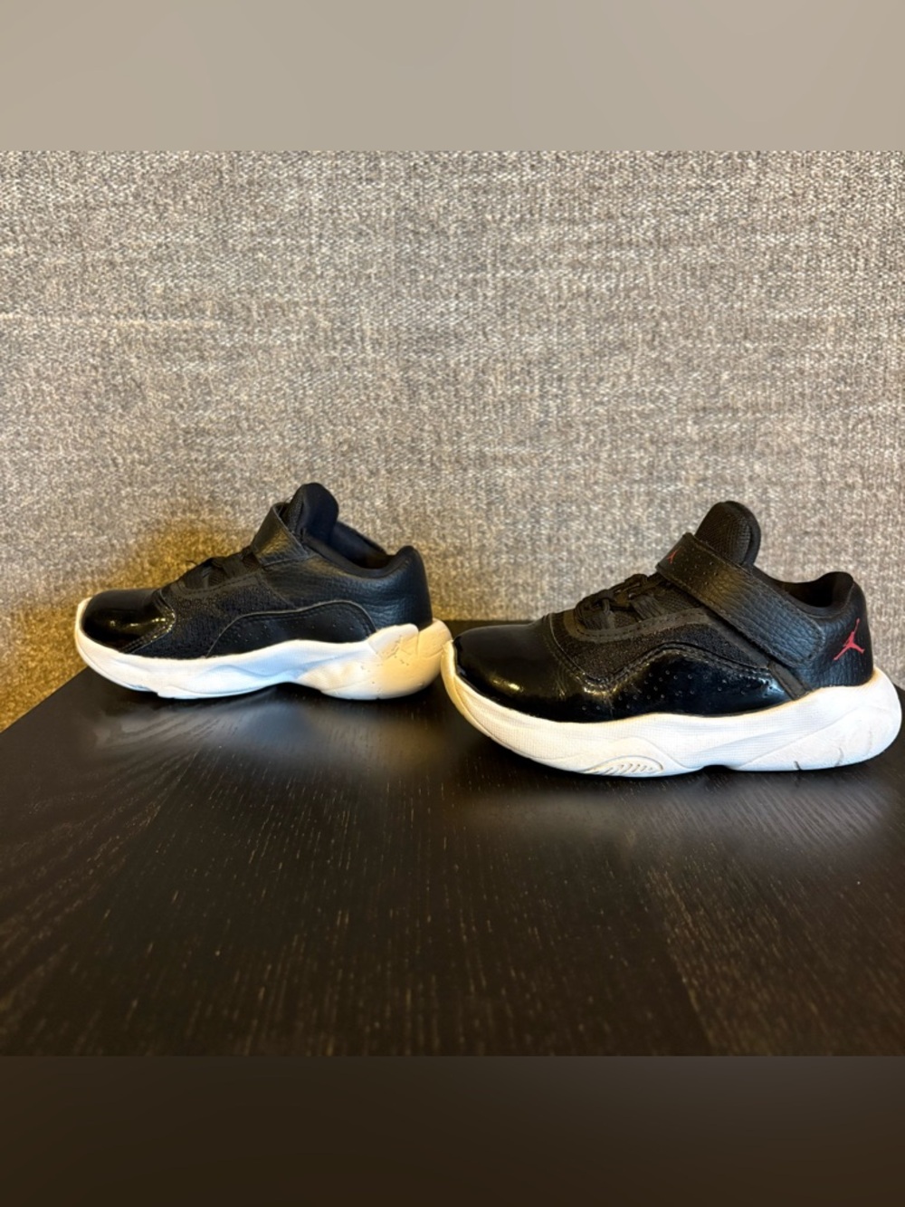 Jordan Kids' Black, Red and White Sneakers